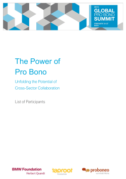 Participants - BMW Stiftung Herbert Quandt