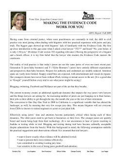 making the evidence code work for you