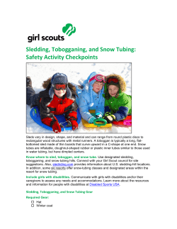Sledding, Tobogganing, and Snow Tubing: Safety Activity Checkpoints