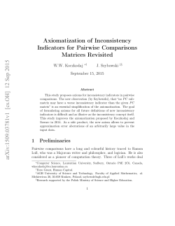 Axiomatization of Inconsistency Indicators for