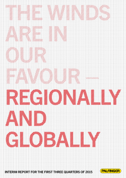 interim report for the first three quarters of 2015