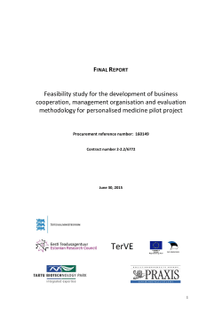Feasibility study for the development of business cooperation