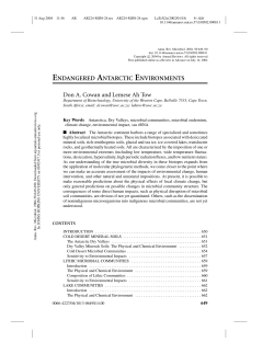 endangered antarctic environments