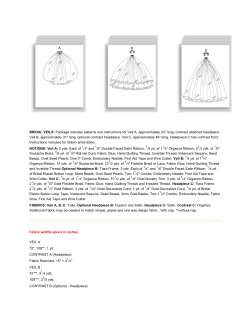 BRIDAL VEILS: Package includes patterns and instructions for Veil