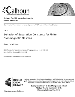 Behavior of Separation Constants for Finite Gyromagnetic Plasmas