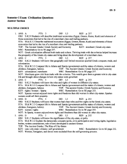 Semester I Exam Civilization Questions Answer Section