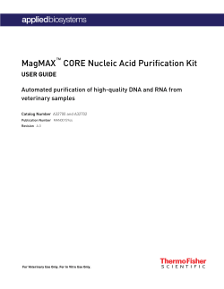 MagMAX CORE Nucleic Acid Purification Kit User Guide (Pub. No