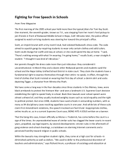 Fighting for Free Speech in Schools