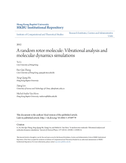 A random rotor molecule - HKBU Institutional Repository
