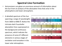 Spectral Line Forma on