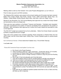 2016 ANNUAL AND ORGANIZATIONAL