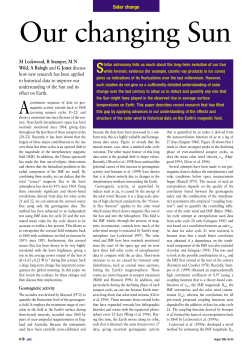 Solar change M Lockwood, R Stamper, M N Wild, A Balogh and G