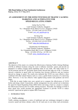 Accident Characteristics by Road Types on Singapore Roads