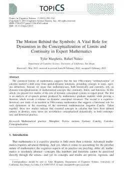 The Motion Behind the Symbols: A Vital Role for Dynamism in the