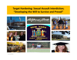 Target Hardening: Sexual Assault Interdiction