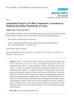 Antioxidant Property of Coffee Components