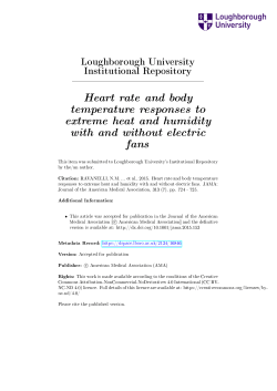 Heart rate and body temperature responses to extreme heat and