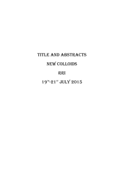 tItle aNd abstRaCts New ColloIds RRI 19th