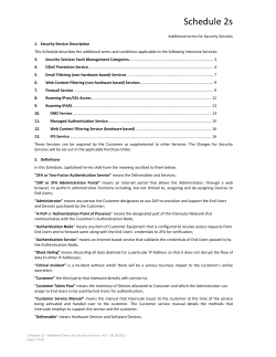 Security Services - Schedule 2S - Version 4.5