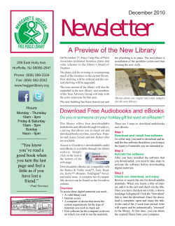 June 2010 newsletter - Margaret E. Heggan Library