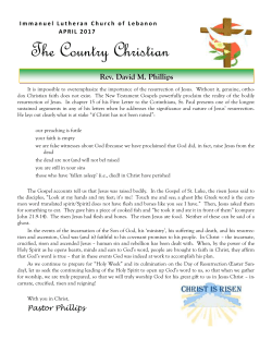 April 2017 County Christian - Immanuel Lutheran Church of Lebanon