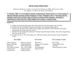 Movie Lesson: Thirteen Days In October 1962, U