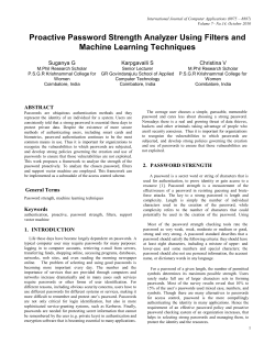 Proactive Password Strength Analyzer Using Filters and