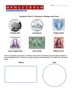 Symbols of the 13 Colonies in Stamps and Coins Charter Oak