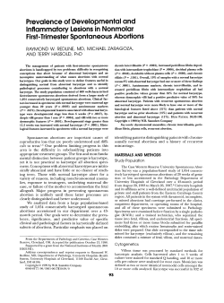 Prevalence of Developmental and Inflammatory Lesions in