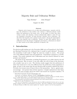 Majority Rule and Utilitarian Welfare