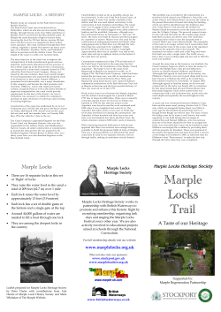 Marple Locks Trail - Marple Locks Heritage Society