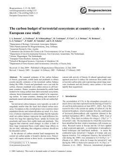 The carbon budget of terrestrial ecosystems at