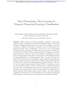 Deep Learning For Temporal Phenotype/Genotype