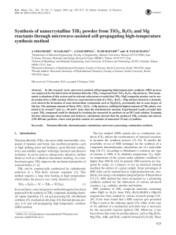 Synthesis of nanocrystalline TiB2 powder from TiO2, B2O3 and Mg