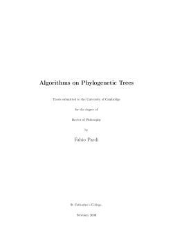 Algorithms on Phylogenetic Trees