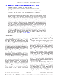 The vibration-rotation emission spectrum of hot BeF2