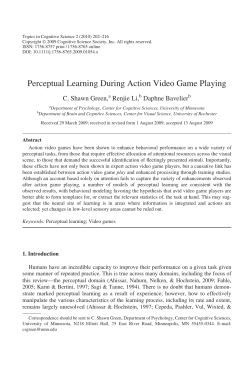 (2010) Perceptual learning during action video game playing