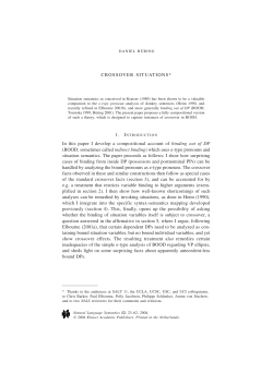 In this paper I develop a compositional account of binding out of DP