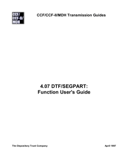 4.07 DTF/SEGPART: Function User`s Guide