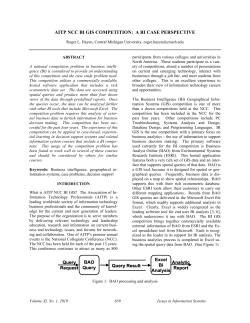 aitp ncc bi gis competition: a bi case perspective