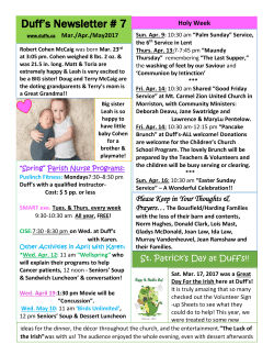 Newsletter # 7, Mar. Apr. May 2017 E-1