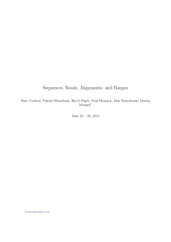 Sequences, Reads, Alignments, and Ranges