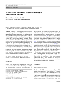 Synthesis and complexing properties of diglycol resorcinarene
