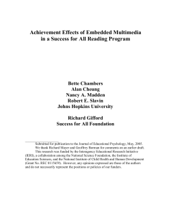 Effects of Embedded Video in a