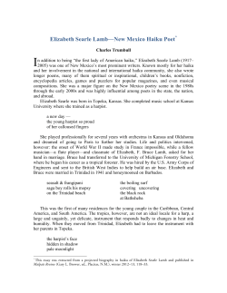 Elizabeth Searle Lamb&mdash;New Mexico Haiku Poet