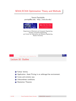 Lecture 10 - Yannis Paschalidis