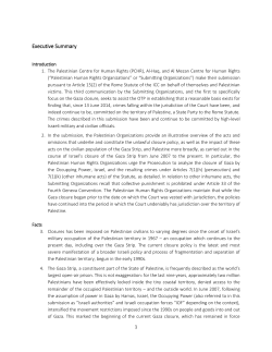 Executive Summary - Palestinian Center for Human Rights