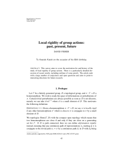 Local rigidity of group actions: past, present, future - Library