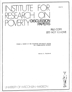 sector economy - Institute for Research on Poverty