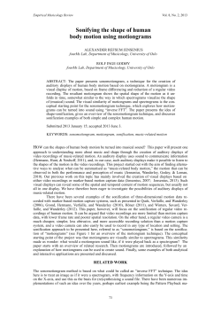 Sonifying the shape of human body motion using motiongrams